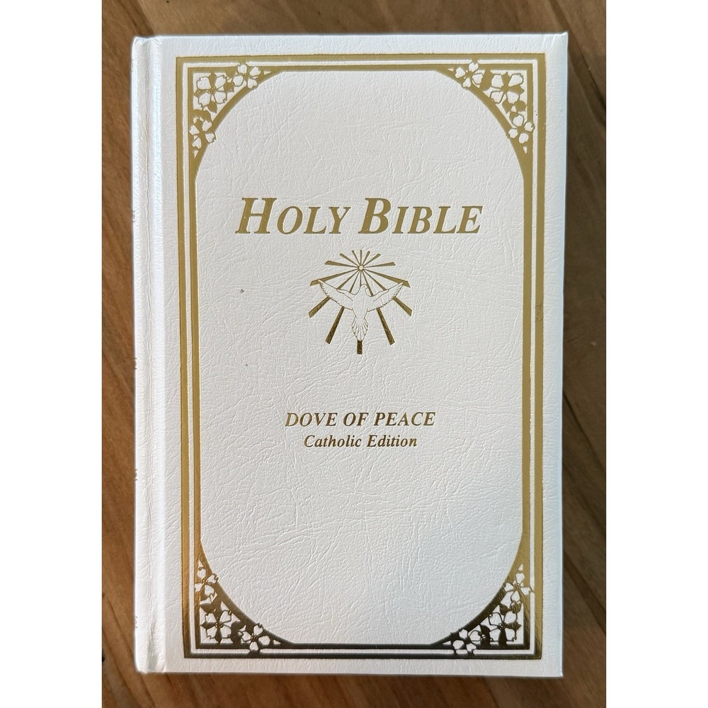 Holy Bible Dove of Peace Catholic Edition 1991 Good Will Publishers‎ USA Vintage